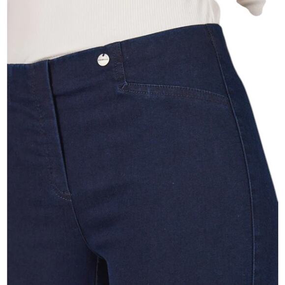 Robell Rose 09 Navy Slim Pants Women’s US 8 Medium Stretch Comfort Trousers - Picture 4 of 7